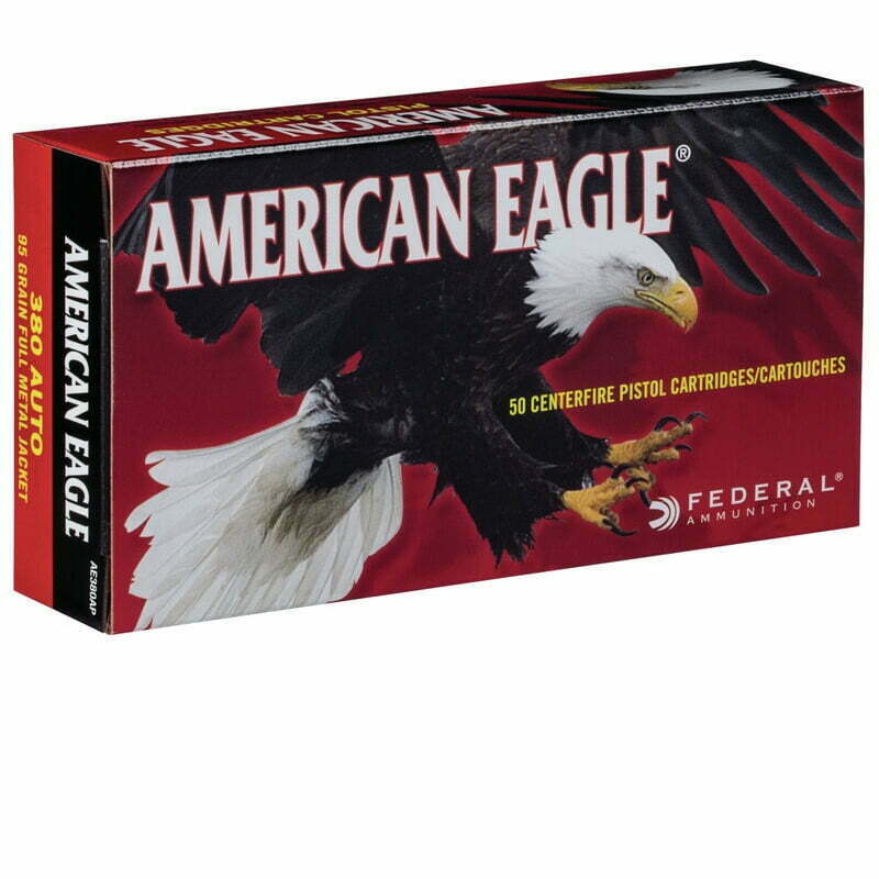 Munição Federal 380 Auto Fmj American Eagle 95 Gr – Cx 50