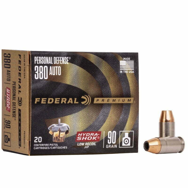 Munição Federal 380 Auto Jhp Hydra Shock American Eagle 90 Gr – Cx 20